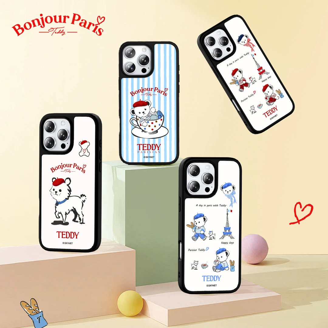 泰迪熊正版鎏金壳卡通全包适用苹果15/16promax/13/14/12手机壳pm