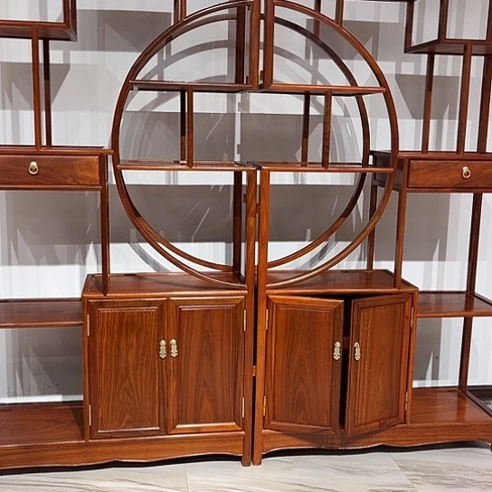 紫檀木类家具书**流缅花4件套