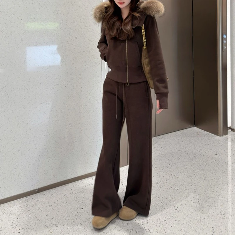 2026年秋冬季新款韩版时尚高级感套装女小众洋气休闲百搭两件套潮