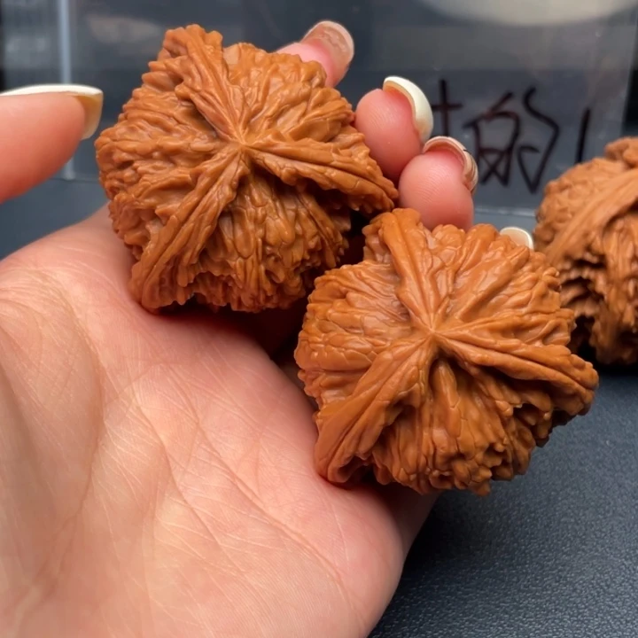 D***o文玩核桃吊坠白狮子