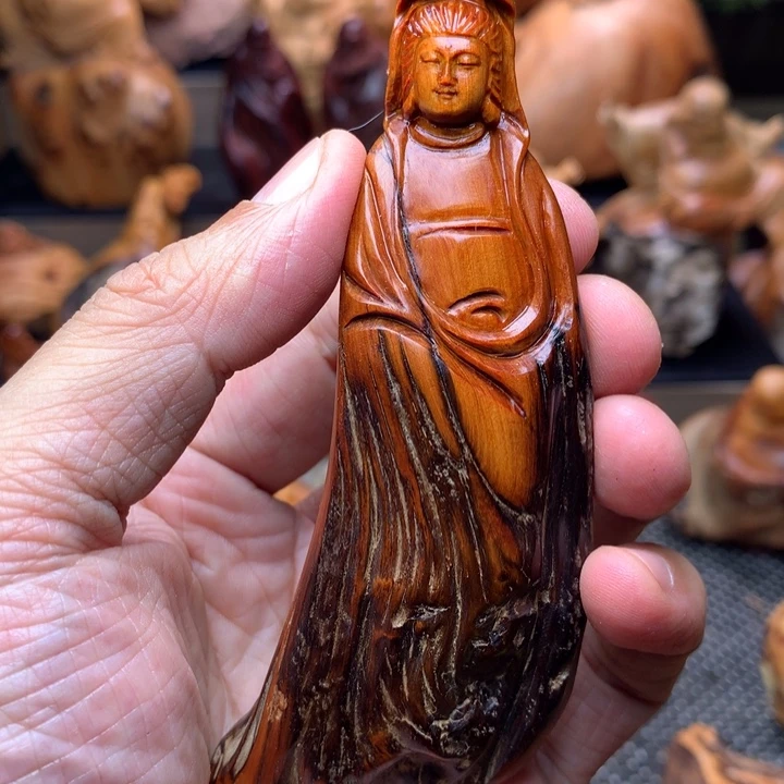 柏木（崖柏）崖柏陈化料手把件