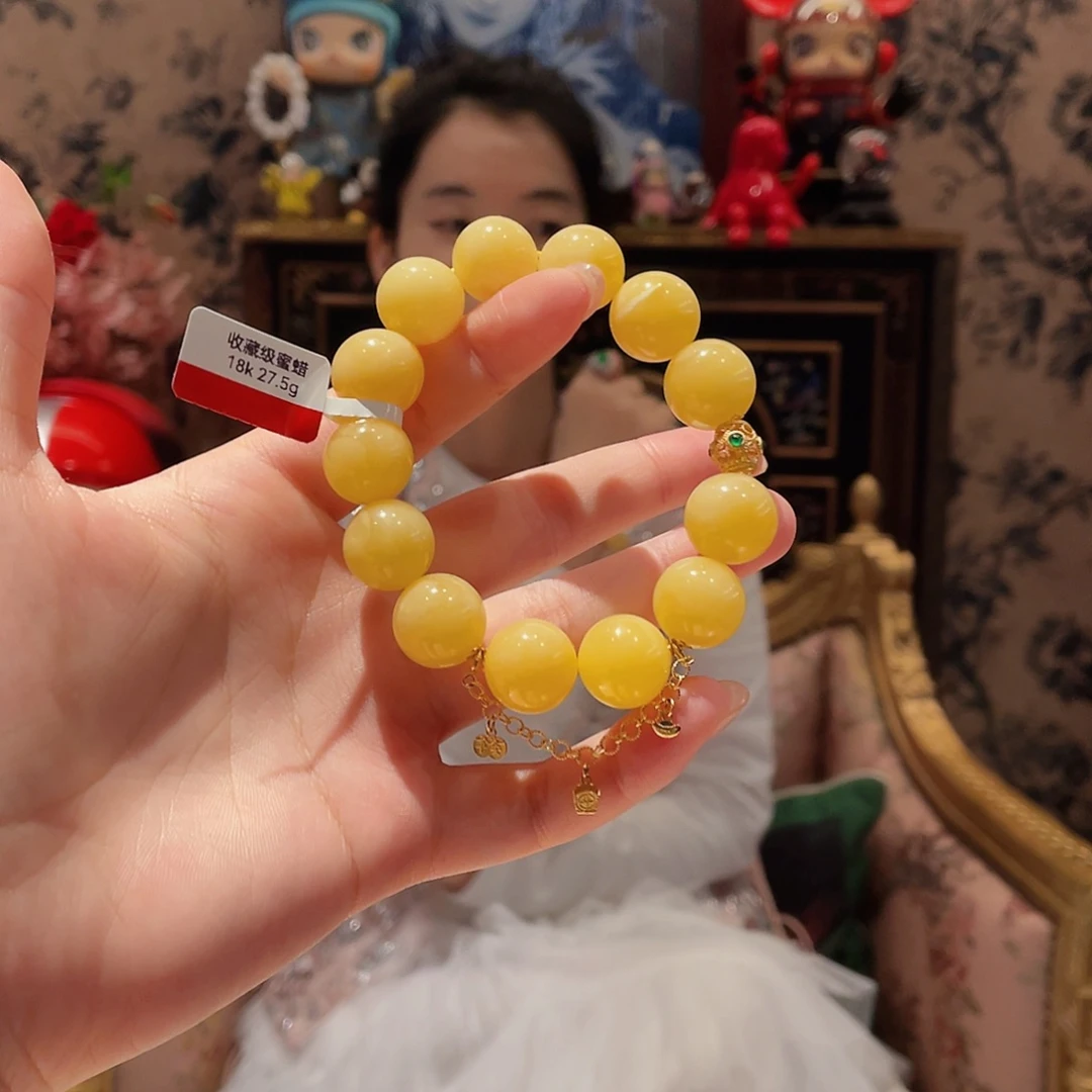 蜜蜡手串未镶嵌手串