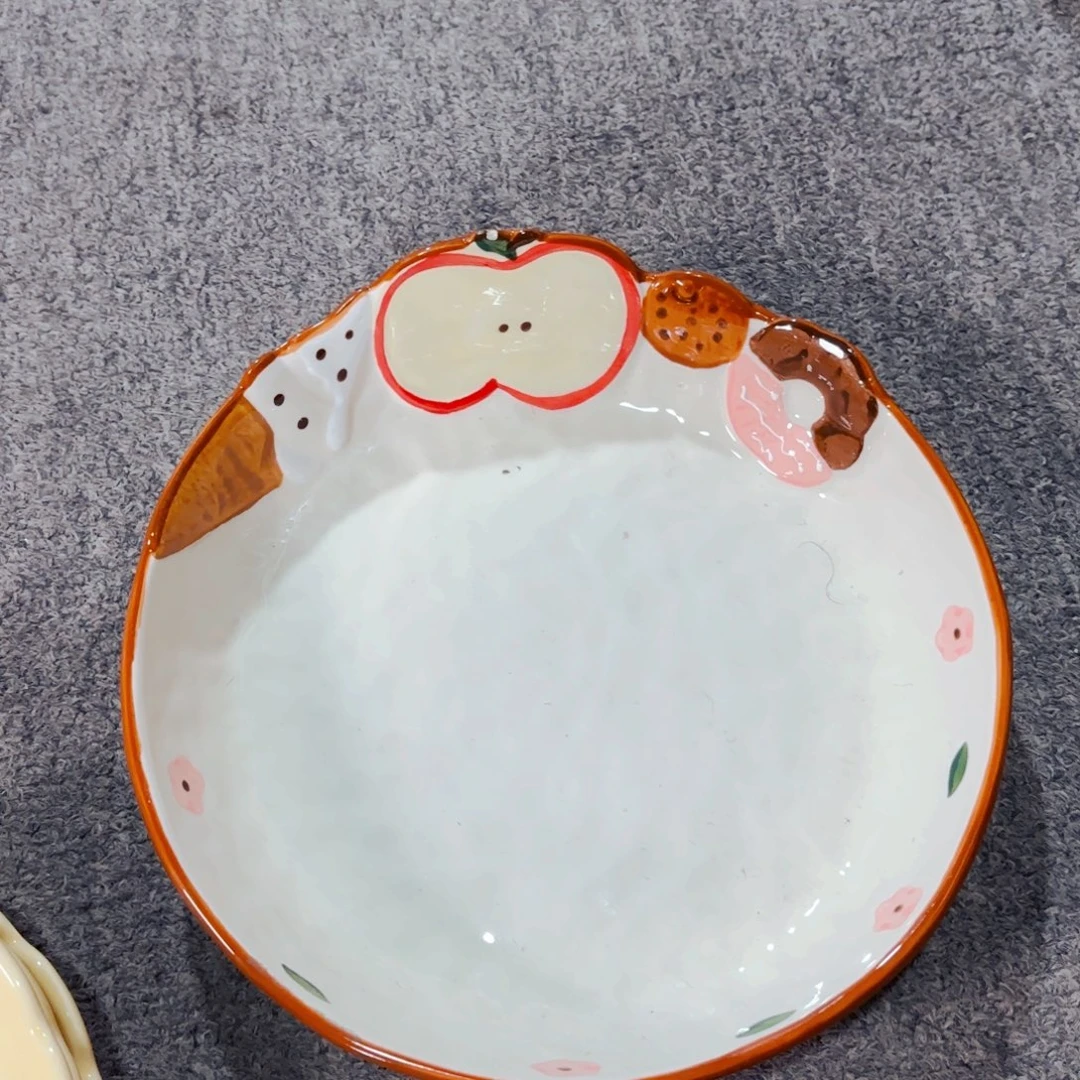 陶瓷海派甜心八寸深盘微微瑕