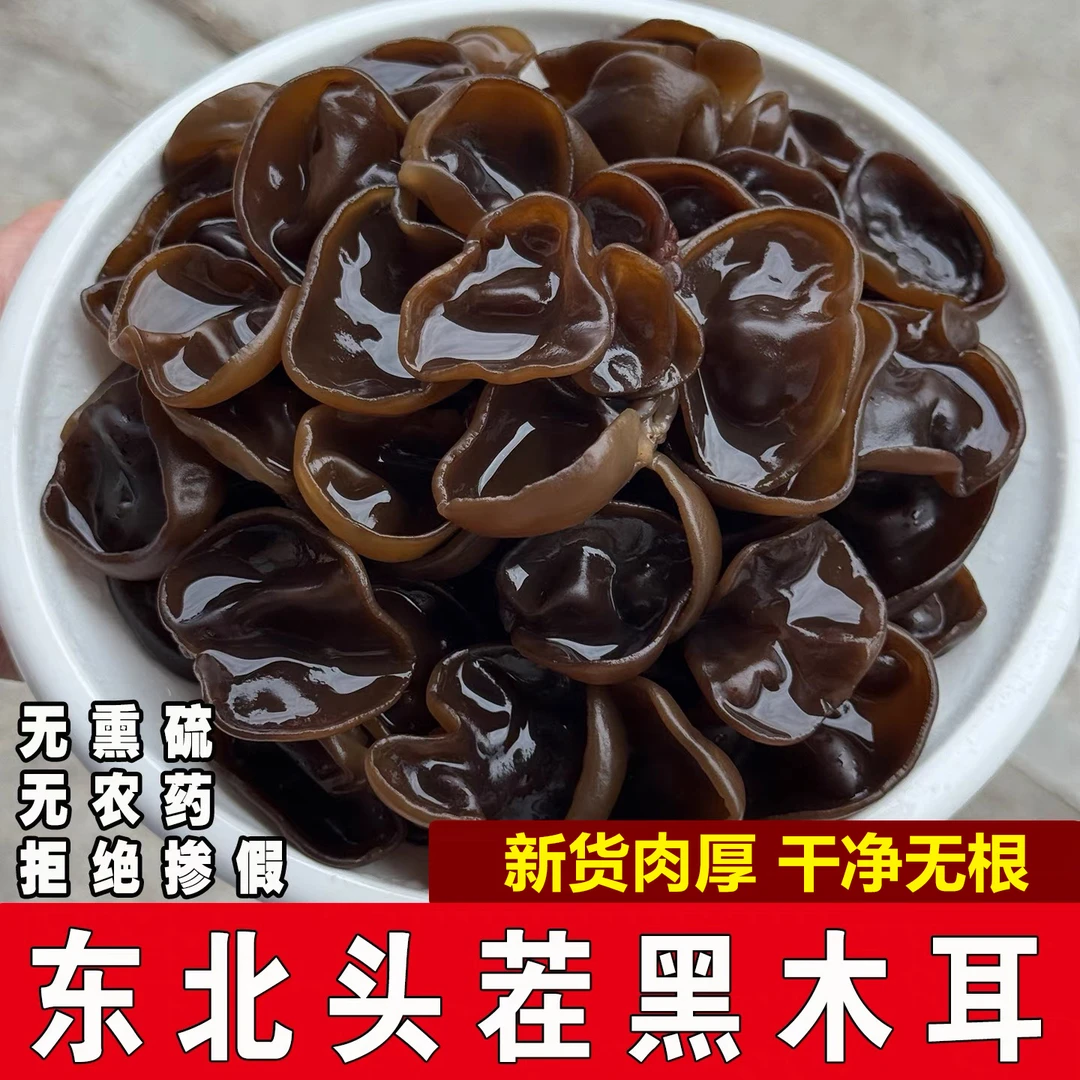 东北黑木耳小碗耳新货肉厚无根500g干净营养清脆干货凉拌木耳丝