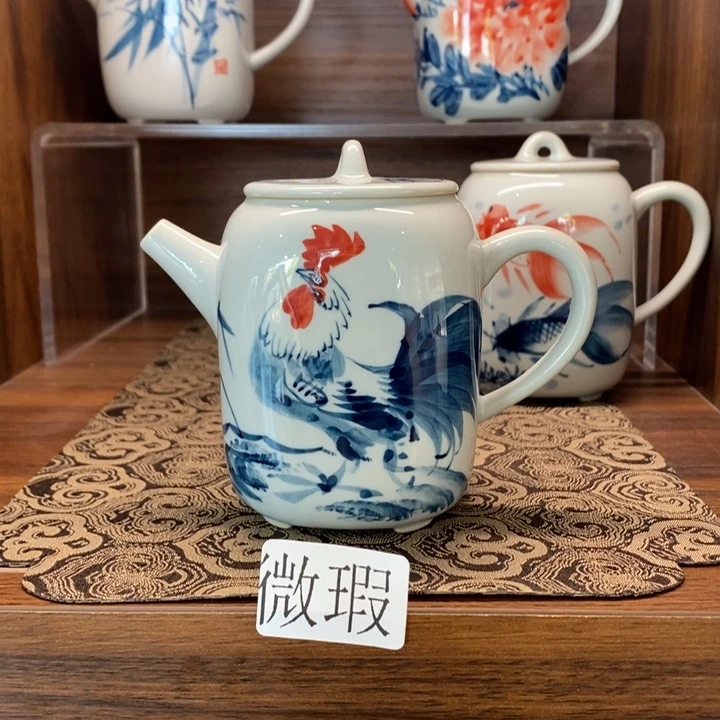 釉下老陶泥手工绘制