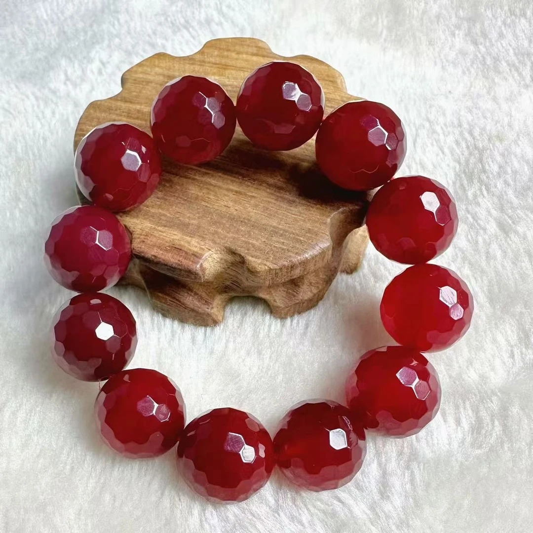 红切面手串k20美观大气美轮美奂尽显魅力
