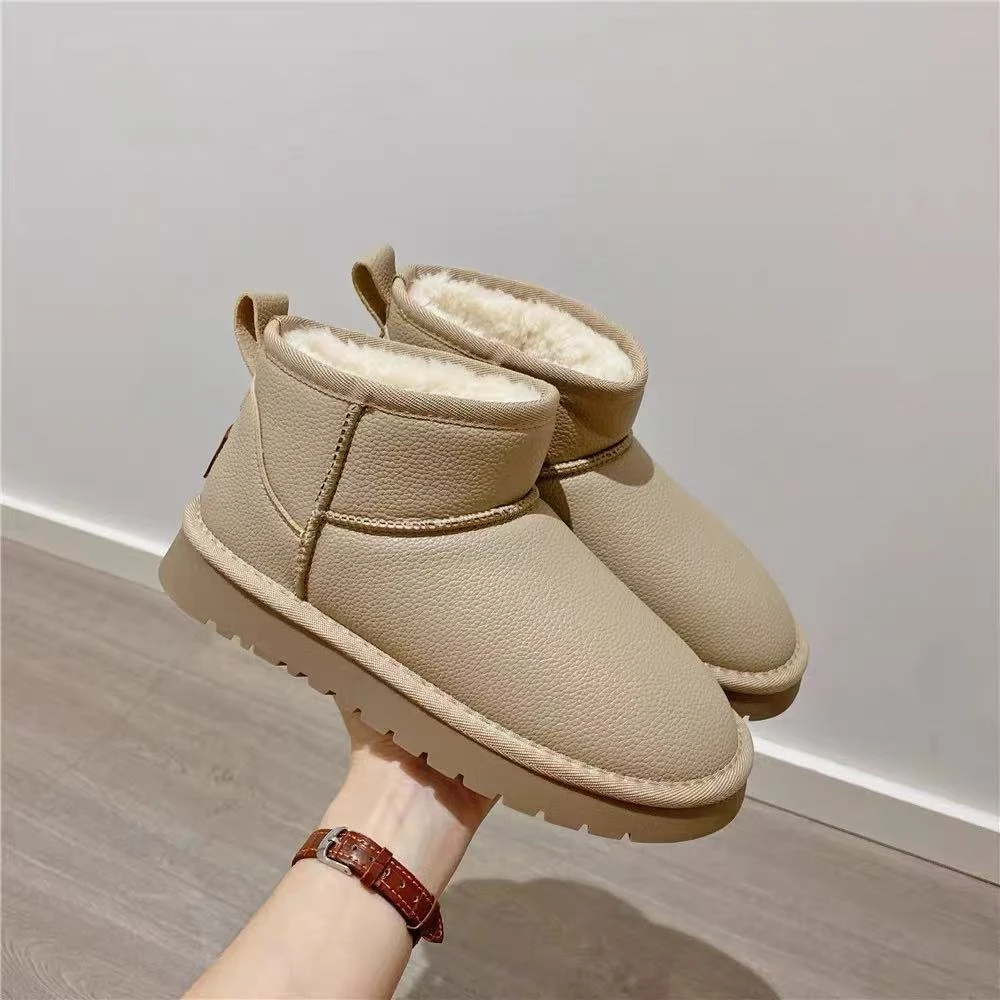 洋气百搭加厚冬季新款百搭加绒保暖雪地靴H585