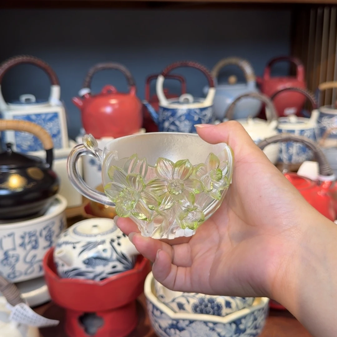 风***子心缘堂琉璃水仙咖啡杯