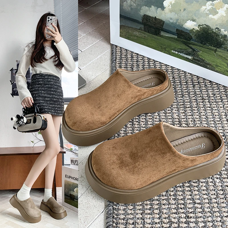 厚底勃肯鞋2025年春季新款时尚百搭防滑耐磨一脚蹬拖鞋2503