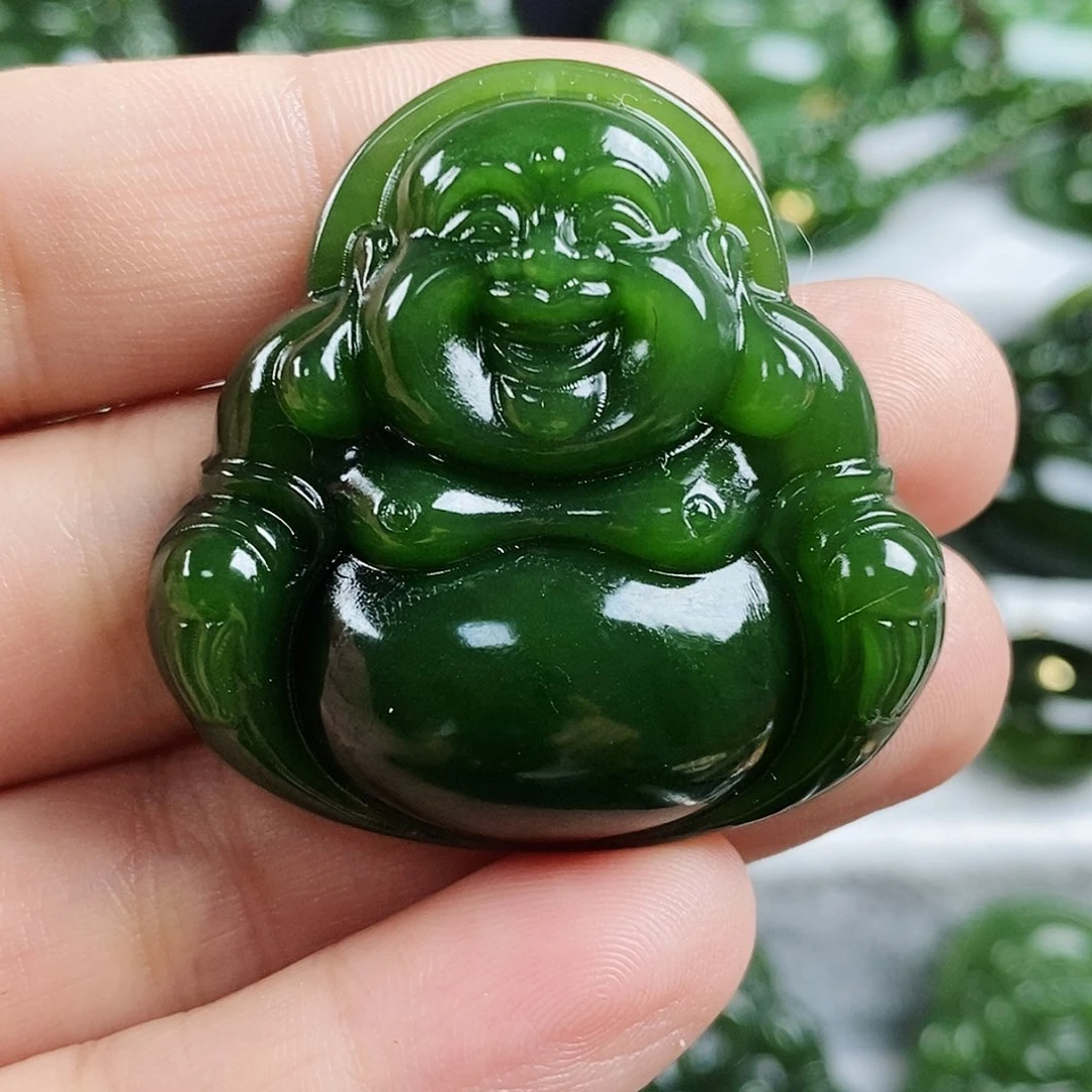 和田玉（碧玉）未镶嵌颈饰40mm