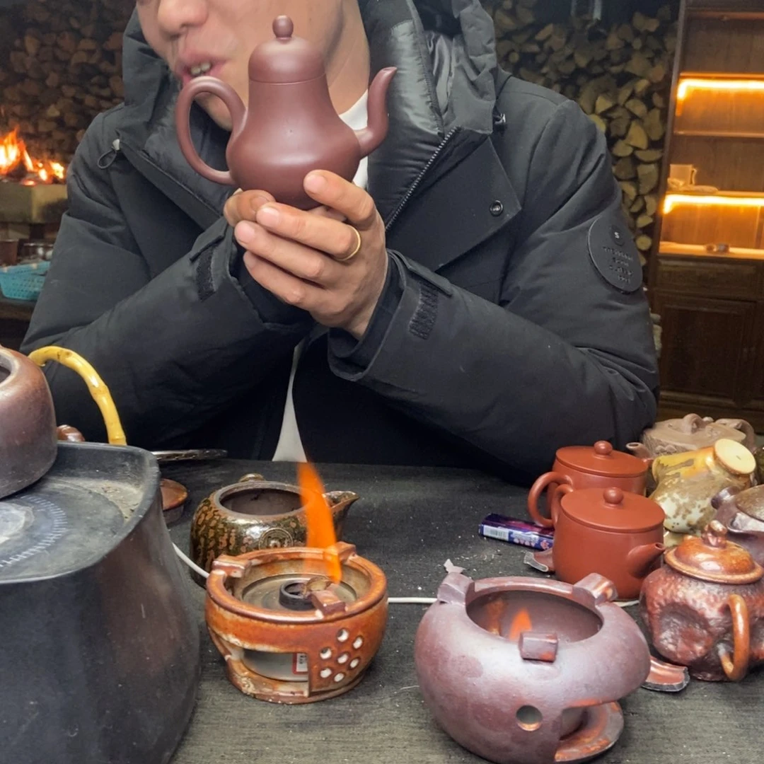 紫砂手工纯紫砂茶具石亭壶