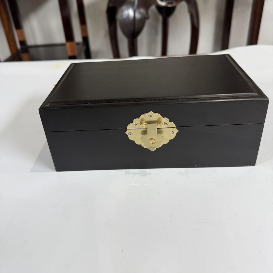 338 zgt实木珠宝首饰盒中式复古收纳化妆饰品工艺品盒子24*13*8