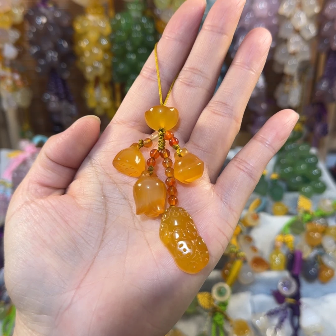 未镶嵌手机挂件玛瑙/玉髓