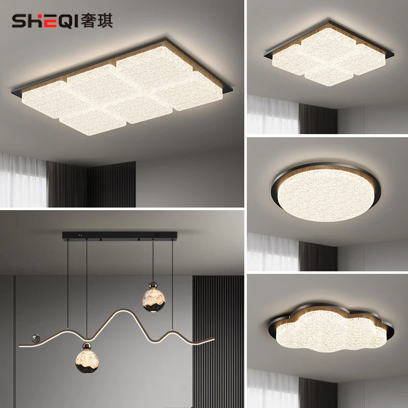 高级客厅大灯2025新款意式轻奢极简卧室客厅吸顶灯中山灯具亚克力
