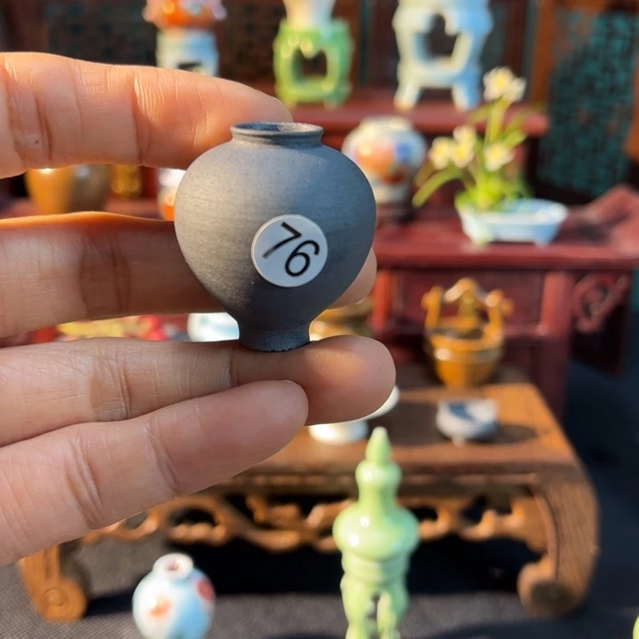 摆件微陶老王迷你花瓶
