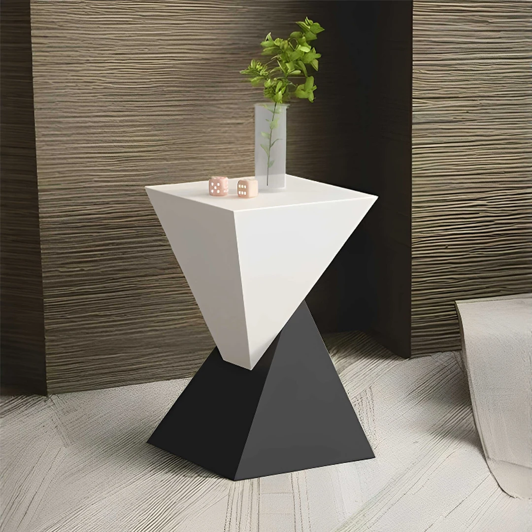 轻奢客厅家用茶几现代沙发旁简约现代方型几何移动边几卧室床头柜