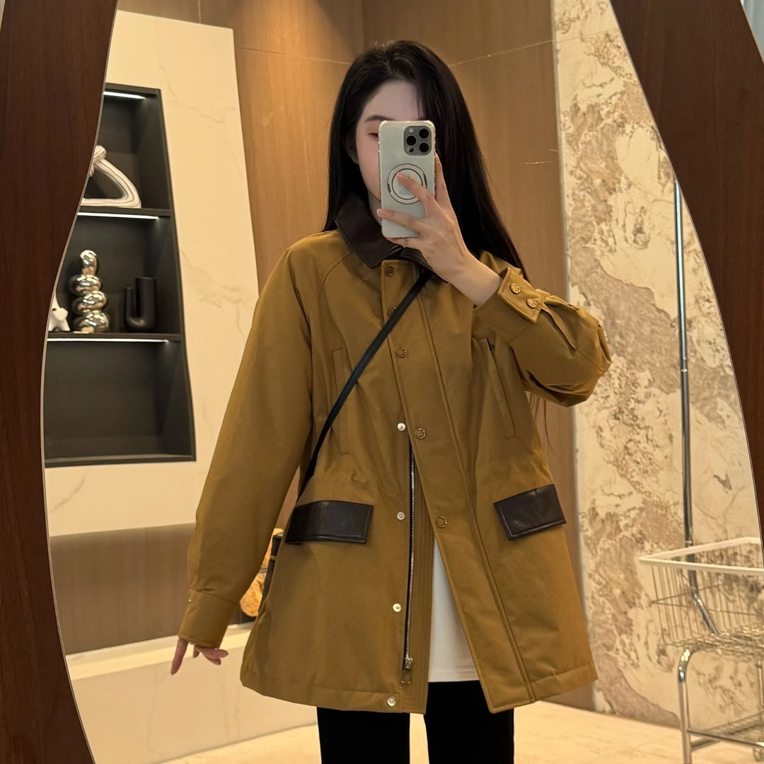 宿慕SUMU鹅绒服外套2025冬装新品宽松保暖鹅绒服风衣小雨女装030