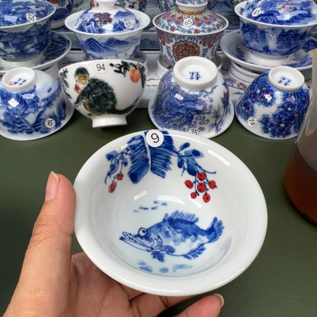 陶瓷景德镇纯手工纯手绘茶具木木9