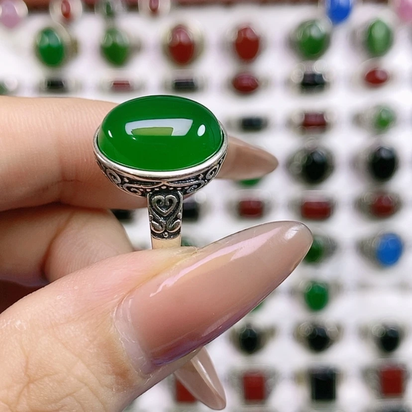 【闪购商品】银S925镶嵌戒指玛瑙/玉髓