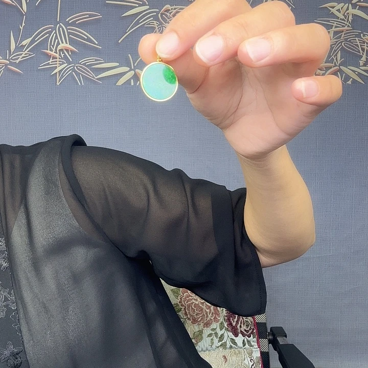 翡翠银S925镶嵌吊坠(不含链)特价
