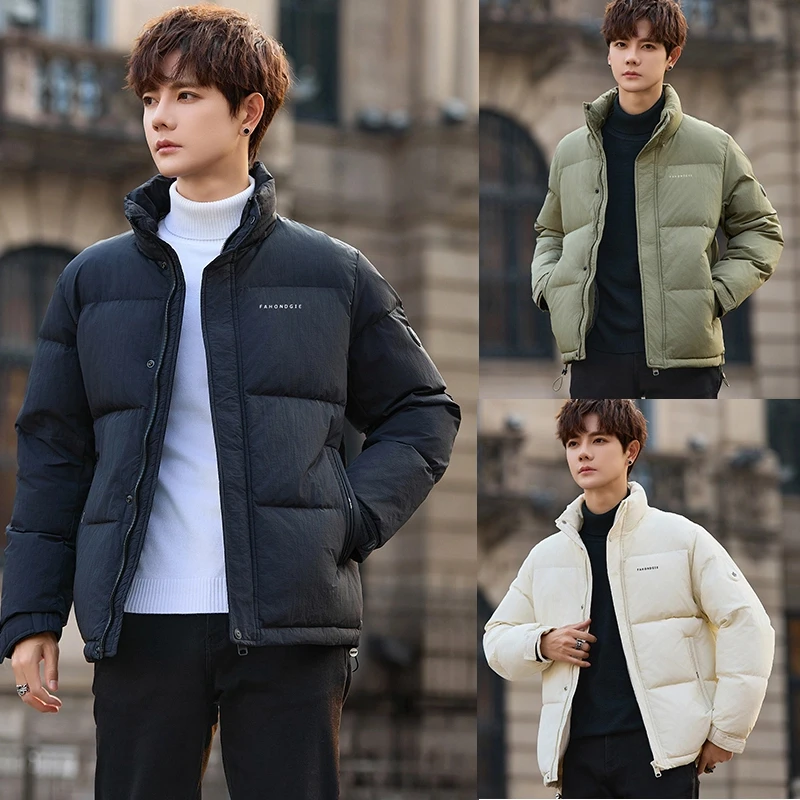 韩版潮流御寒保暖休闲短款立领加厚情侣外套冬季百搭防寒服618