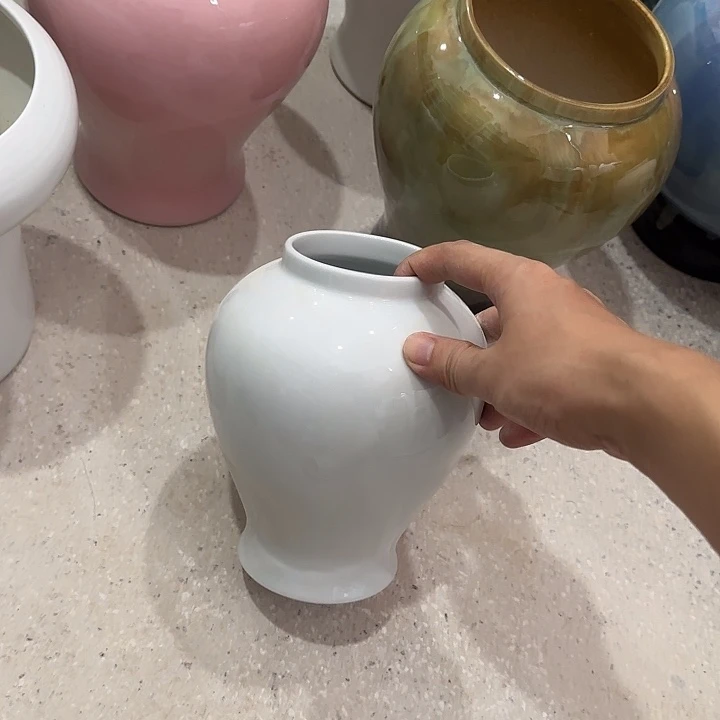 白泥花盆微瑕无孔