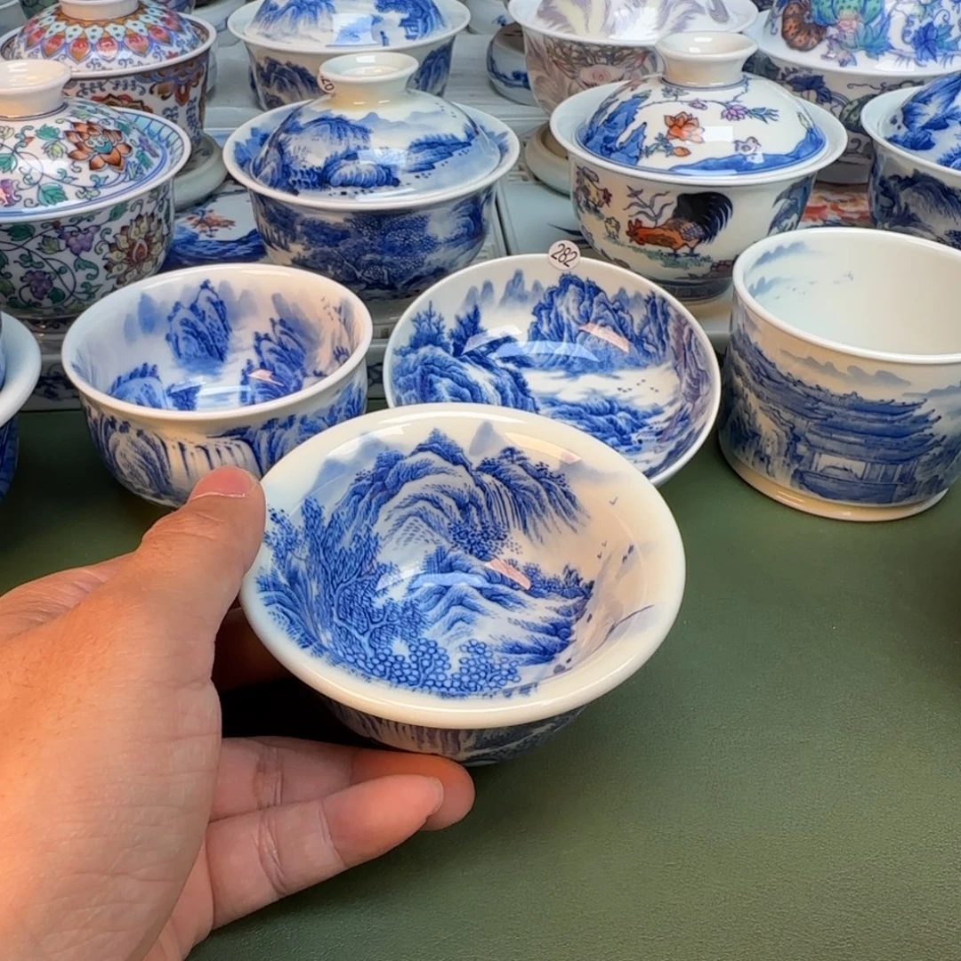 纯手工纯手绘茶具石头206