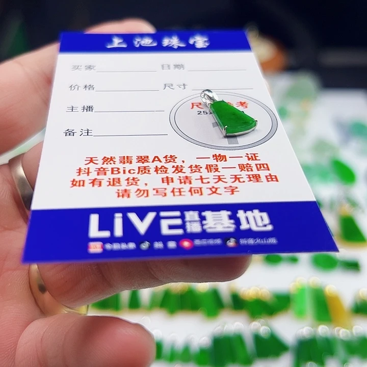 颈饰18K金镶嵌翡翠翡翠