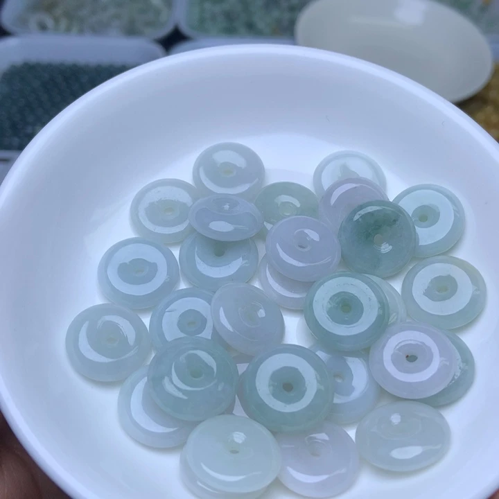 散珠翡翠卡14.6平安扣10个