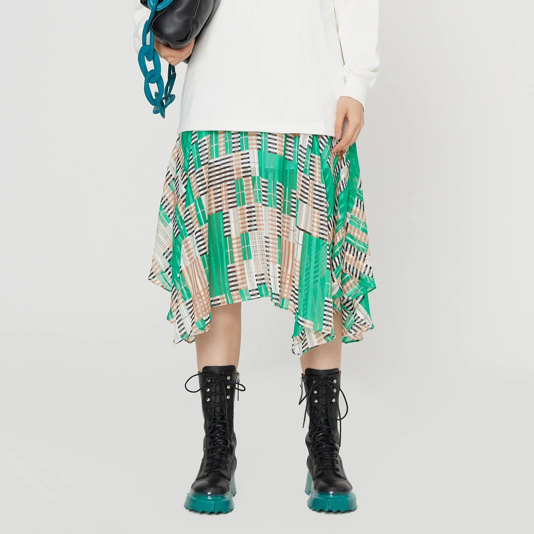 【艺术质感 向美而行】玛丝菲尔时尚通勤百搭半截裙AABW21272