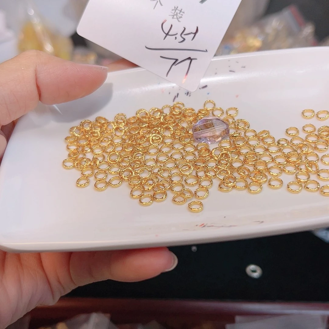 紫晶珠宝半成品银S925镀金镶嵌157