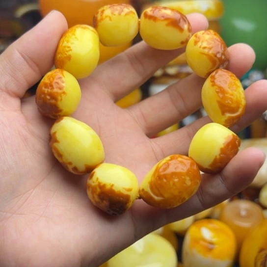 未镶嵌琥珀手链蜜蜡