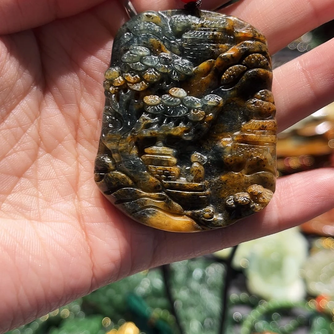 未镶嵌岫玉毛衣链