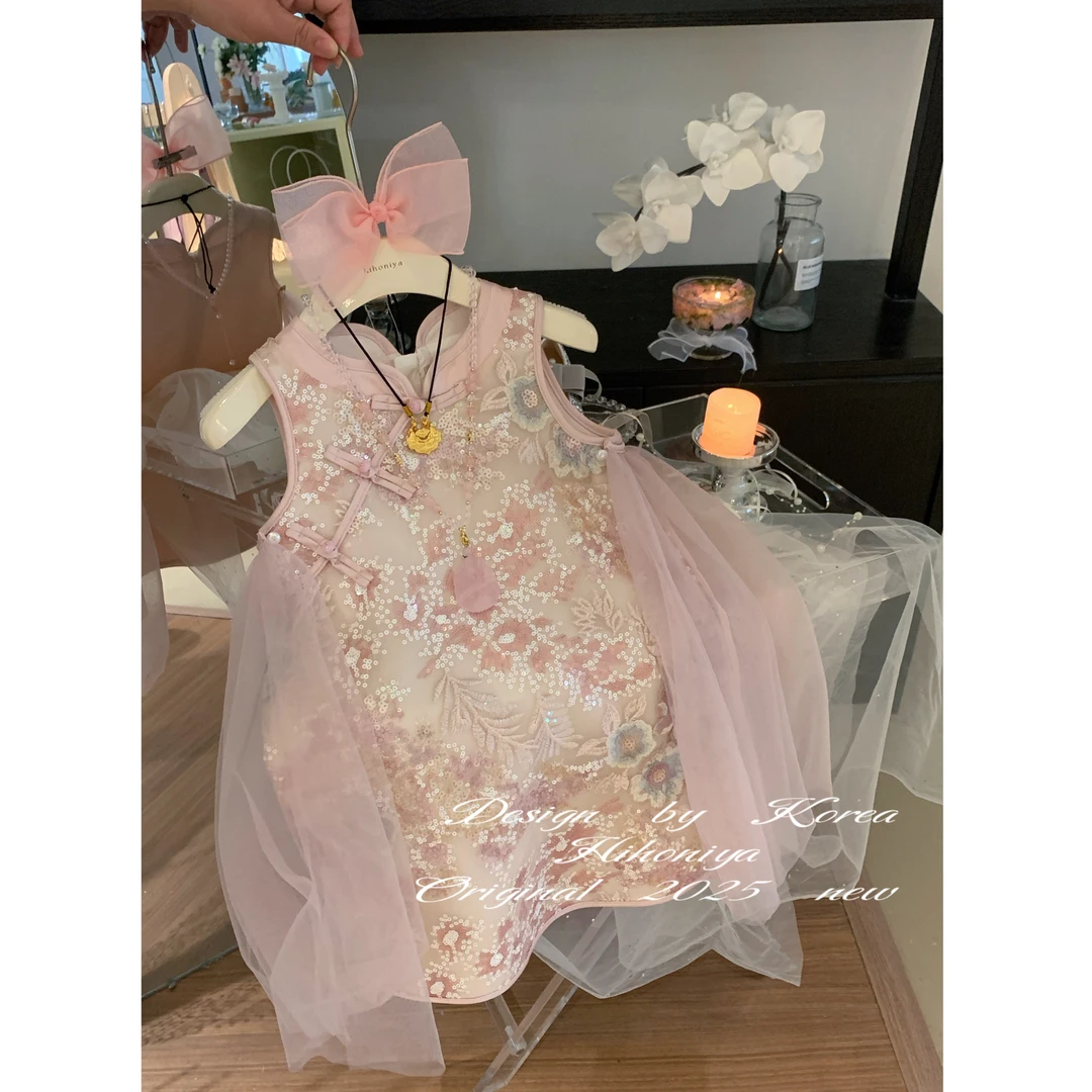 Q【雾岛松松】五Hihoniya~2025春季欧若风宝宝韩版背心裙