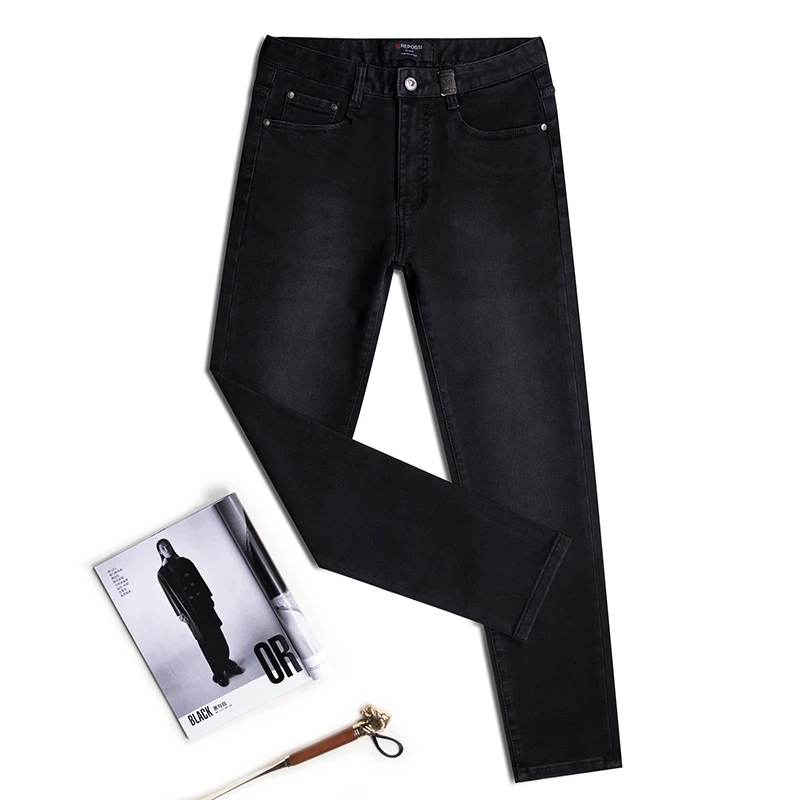 黑牛升级2025春季新品欧版潮流男士牛仔裤高端修身微弹小脚直筒裤