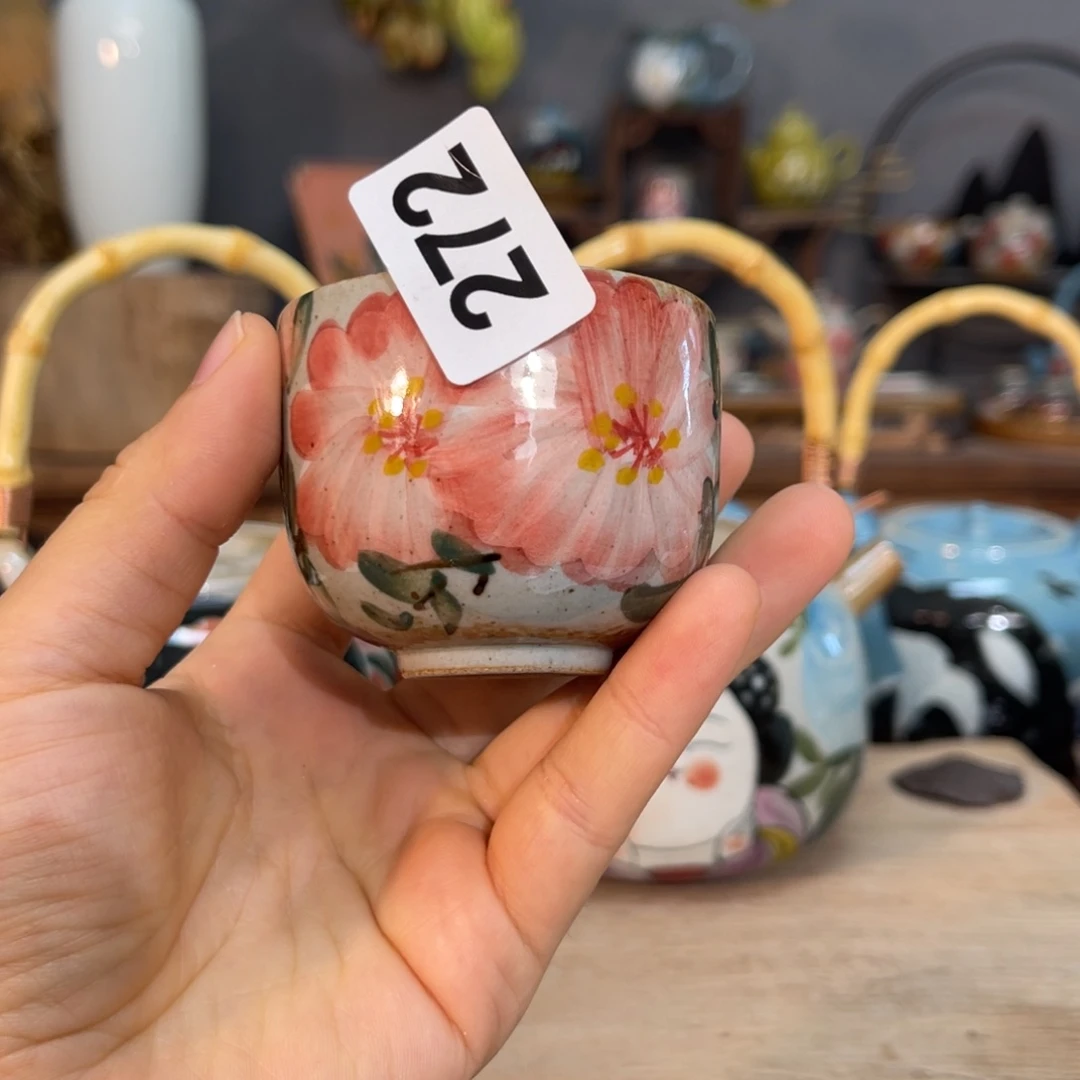 壶素浅陶瓷手工手绘