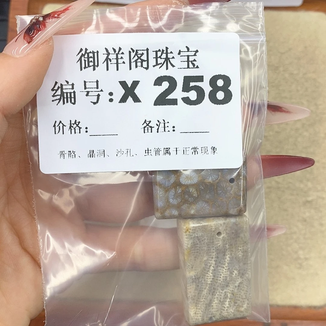硅化珊瑚（珊瑚玉）颈饰未镶嵌胡****6