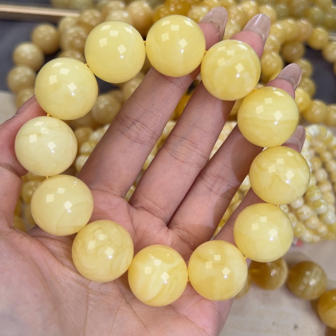 琥珀未镶嵌手链57.6白蜡