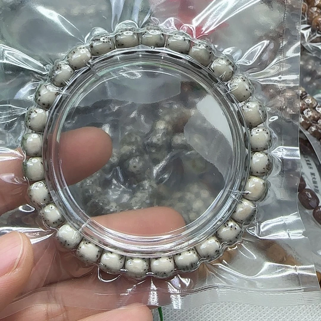 手串星月菩提32殿堂半壁留白星月菩提87单圈河豚绿背