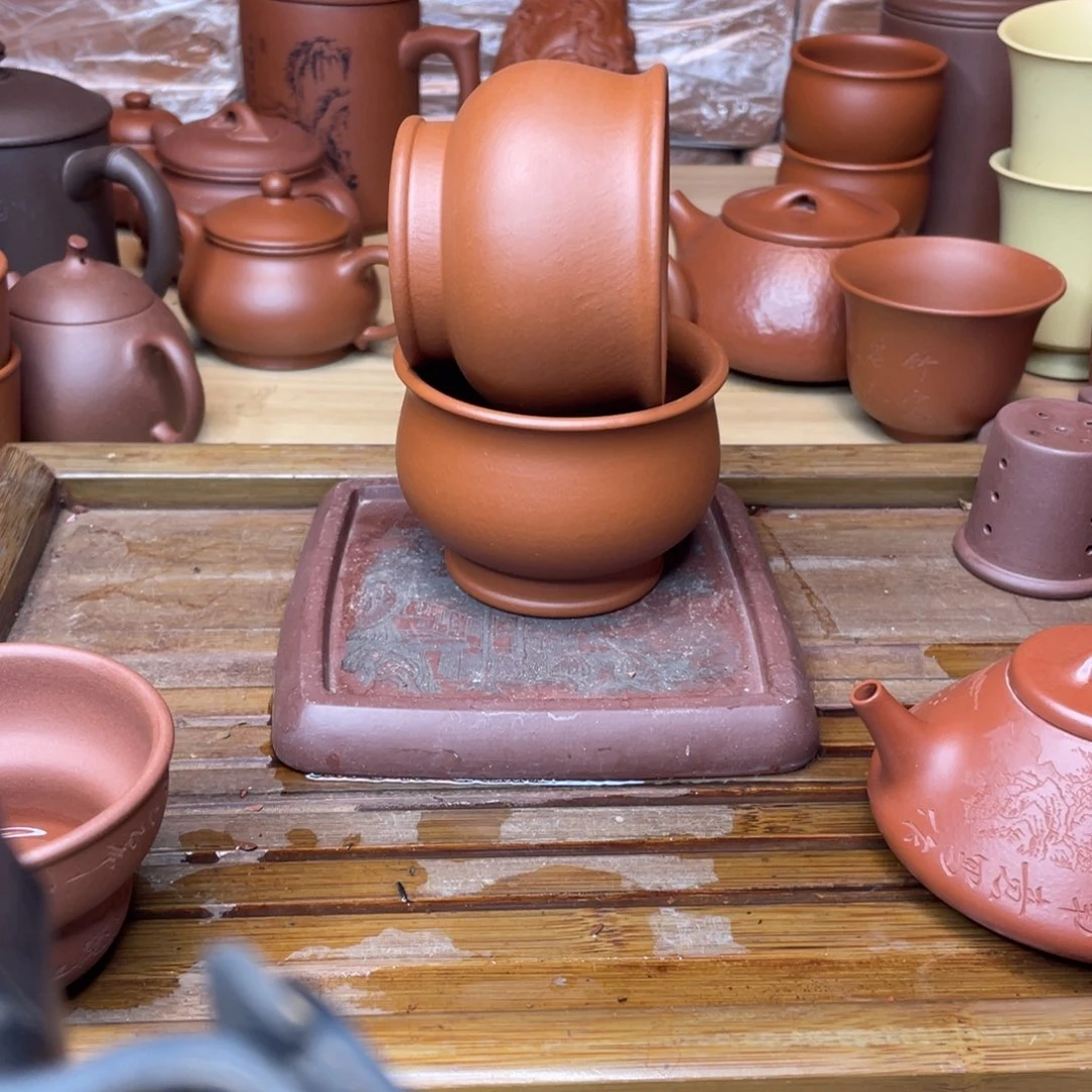 紫砂茶壶原矿赵庄朱泥主人杯