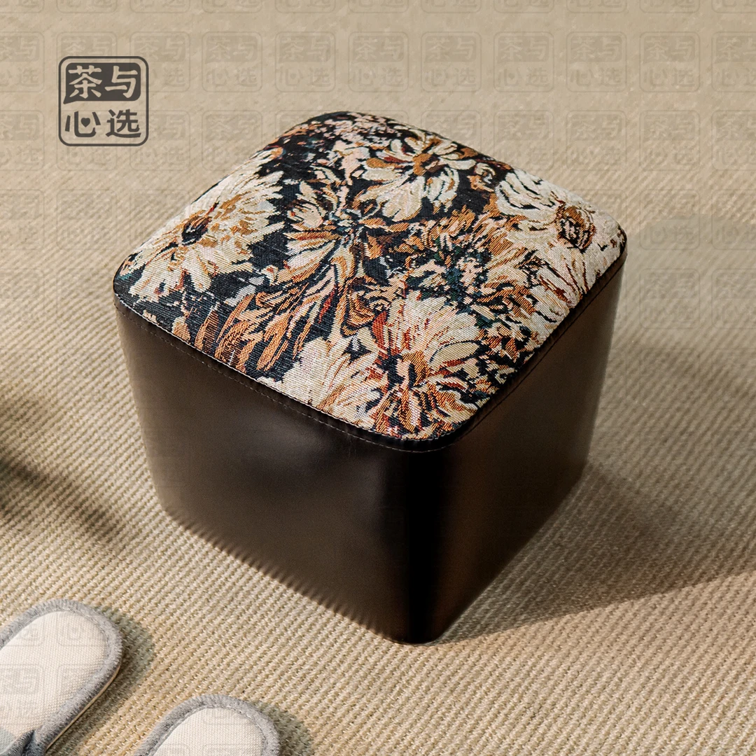 【花色方块凳】家用实木矮凳简约小方凳换鞋凳客厅沙发创意儿童凳