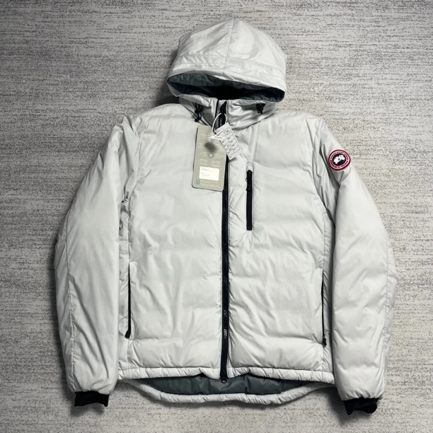 未使用 CANADA GOOSE 加拿大鹅 M 银桦色Lodge轻量化连帽羽绒服