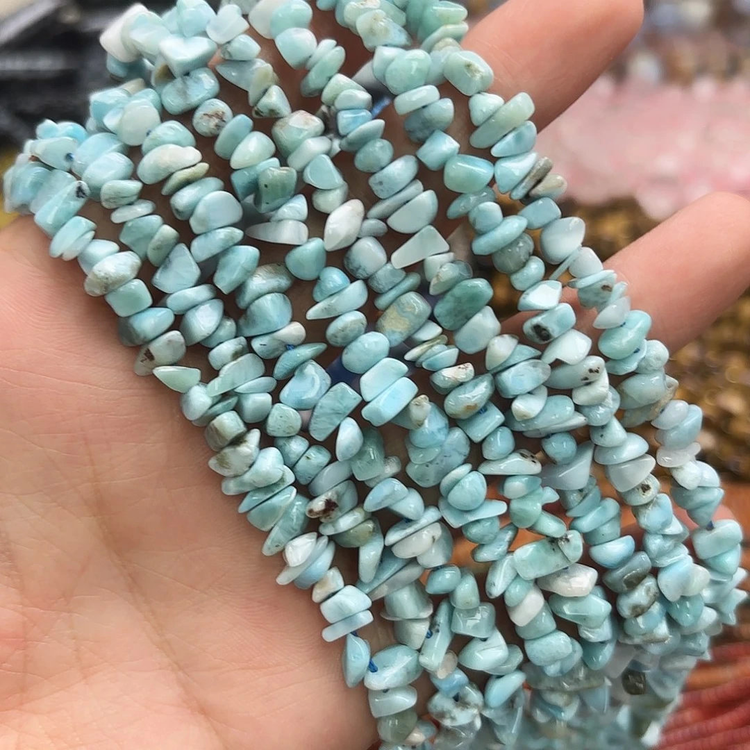 玛瑙/玉髓未镶嵌珠宝半成品卡6-7海纹碎石一条长38