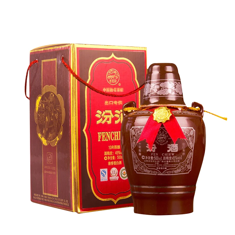 汾酒2010年 出口老白汾酒10（外销） 纯粮 清香型白酒45度500ml