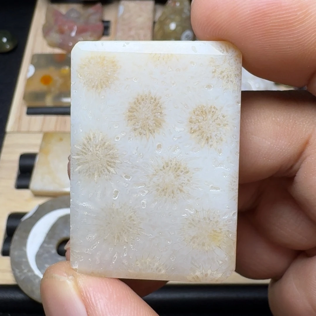 硅化玉未镶嵌纯天然色有机玉石保真色