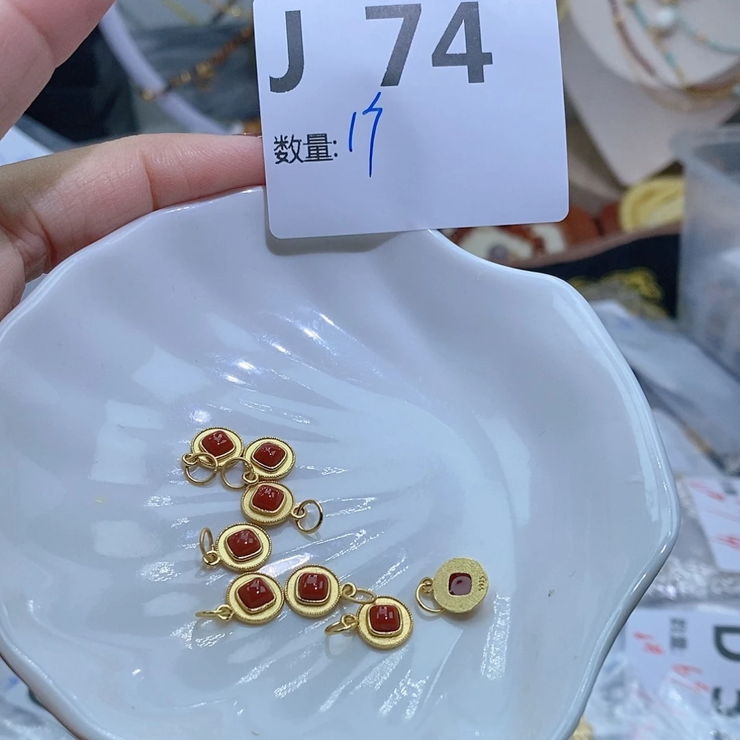 南红玛瑙珠宝半成品银S925镶嵌J74