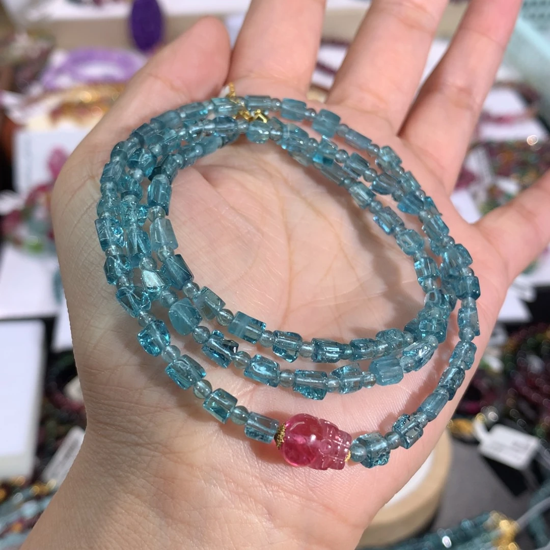 碧玺手串未镶嵌项链