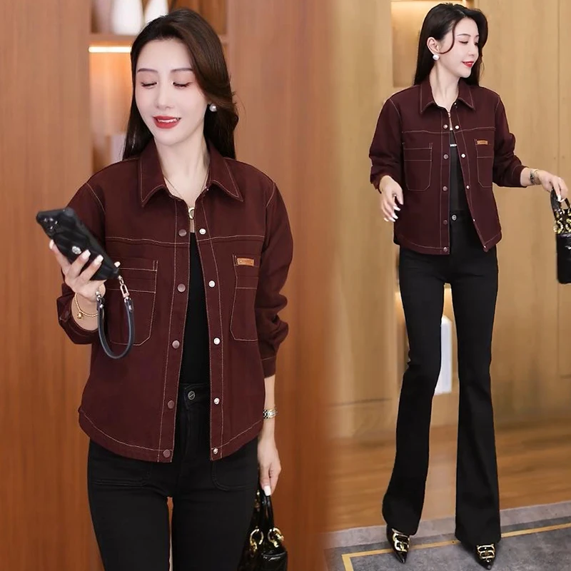 时尚牛仔短外套女20爆款秋季新款洋气宽松短款百搭休闲夹克上衣