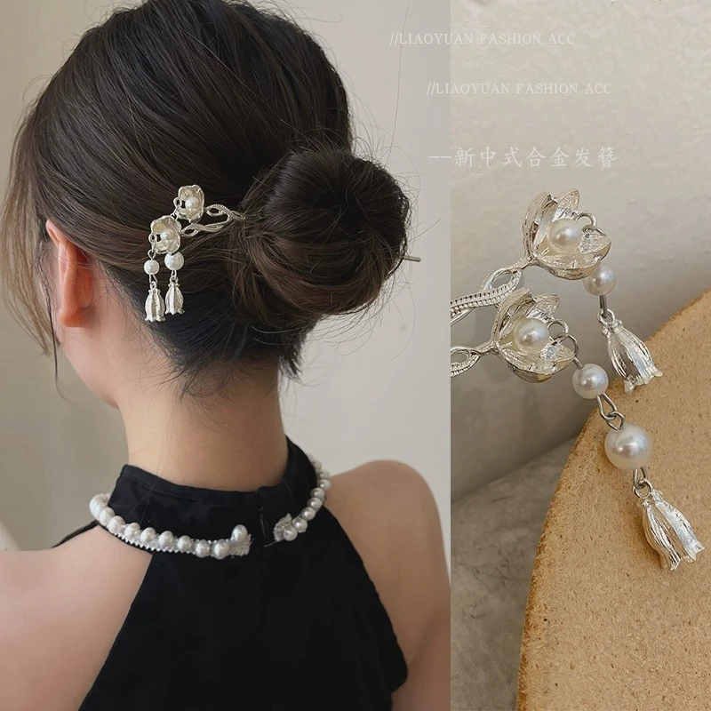 精致简约钗子发簪古风高级感簪子女夏天汉服头饰气质盘发旗袍配饰