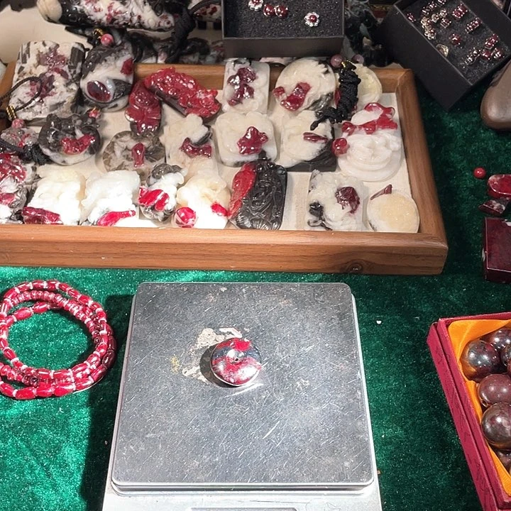 天然辰砂原单首饰